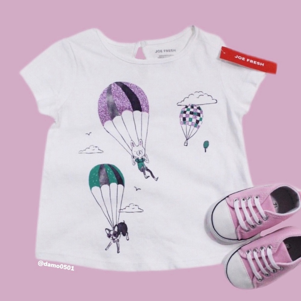 NWT Joe Fresh Baby “Freshster” Hot Balloon Dog Tee - Picture 2 of 4